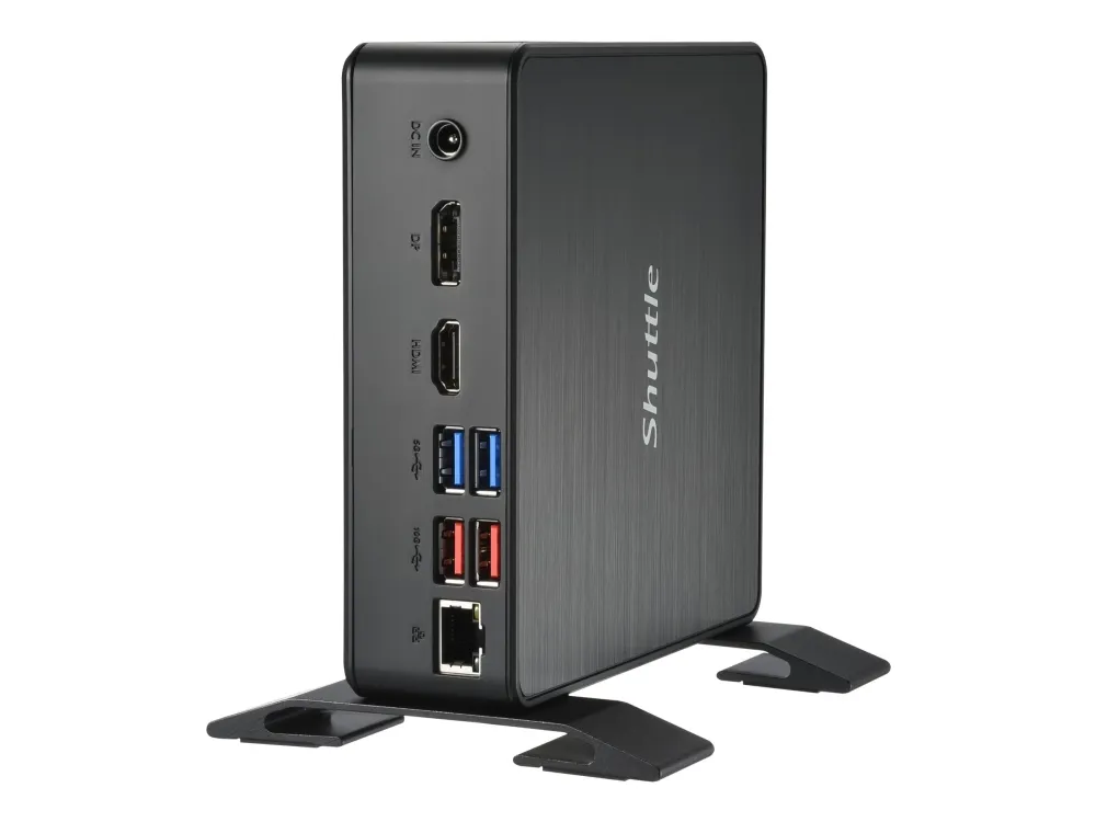 Shuttle XPC nano NC40U5 - Barebone - mini PC 1 x Core i5 1235U / op til 4.4 GHz - RAM 0 GB - UHD Graphics 620 - Gigabit Ethernet - sort