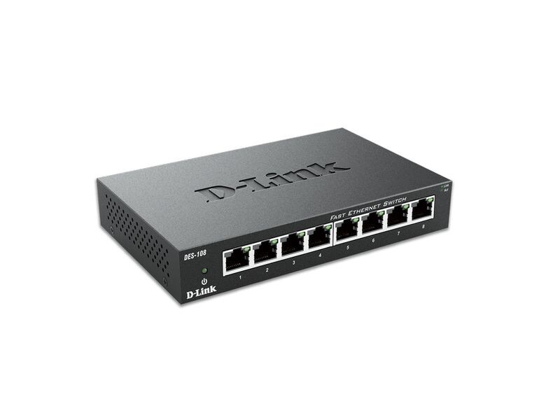D-Link Switch DES-108 8 Port 8-Port Layer2 Fast Ethernet Switch DES-108