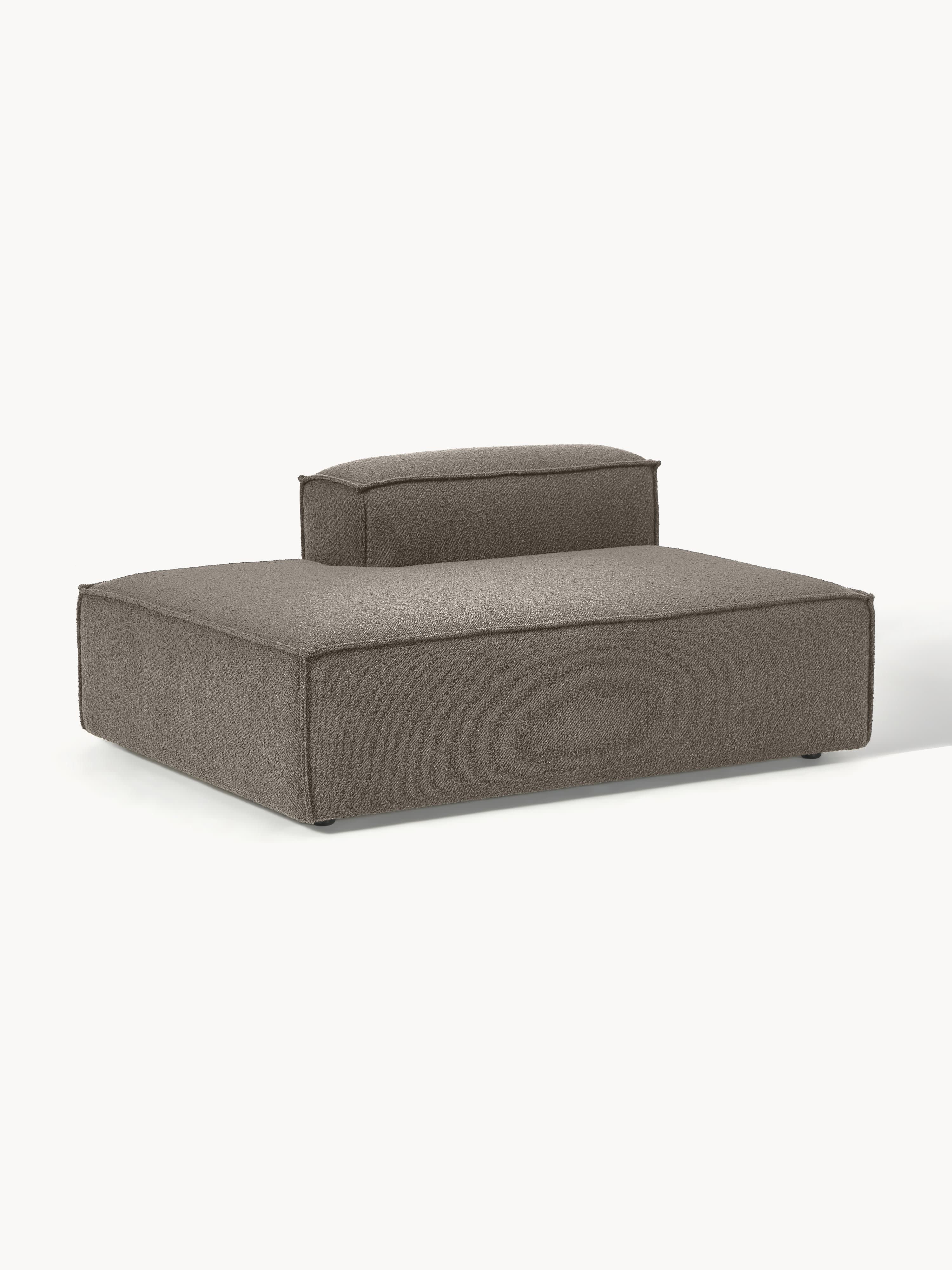 Chaise longue module Lennon uit bouclé