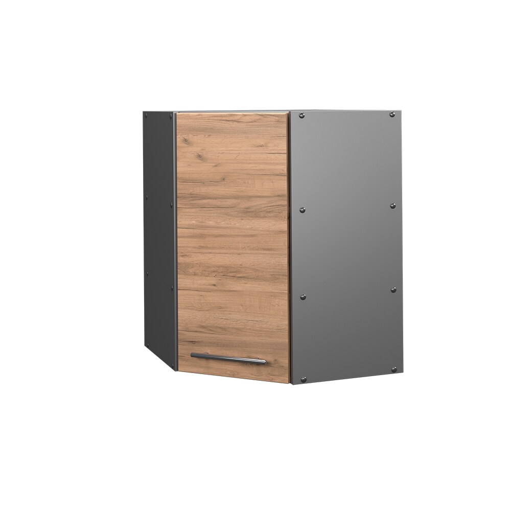 Vicco Eckhängeschrank Küchenschrank Küchenmöbel Fame-Line Anthrazit Eiche modern 57 cm Küche Einbauküche Eckküche Hängeschrank Drehtür Einlegeboden Küchenzeile