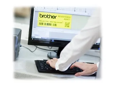 Brother PT-P950NW - Etiketprinter - termo transfer - Rulle (3,6 cm) - 360 x 720 dpi - op til 80 mm/sek. - USB 2.0, LAN, Wi-Fi(n), USB vært - cutter
