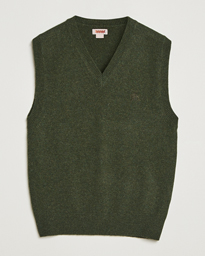 Baracuta Shetland Virgin Wool Vest Navy