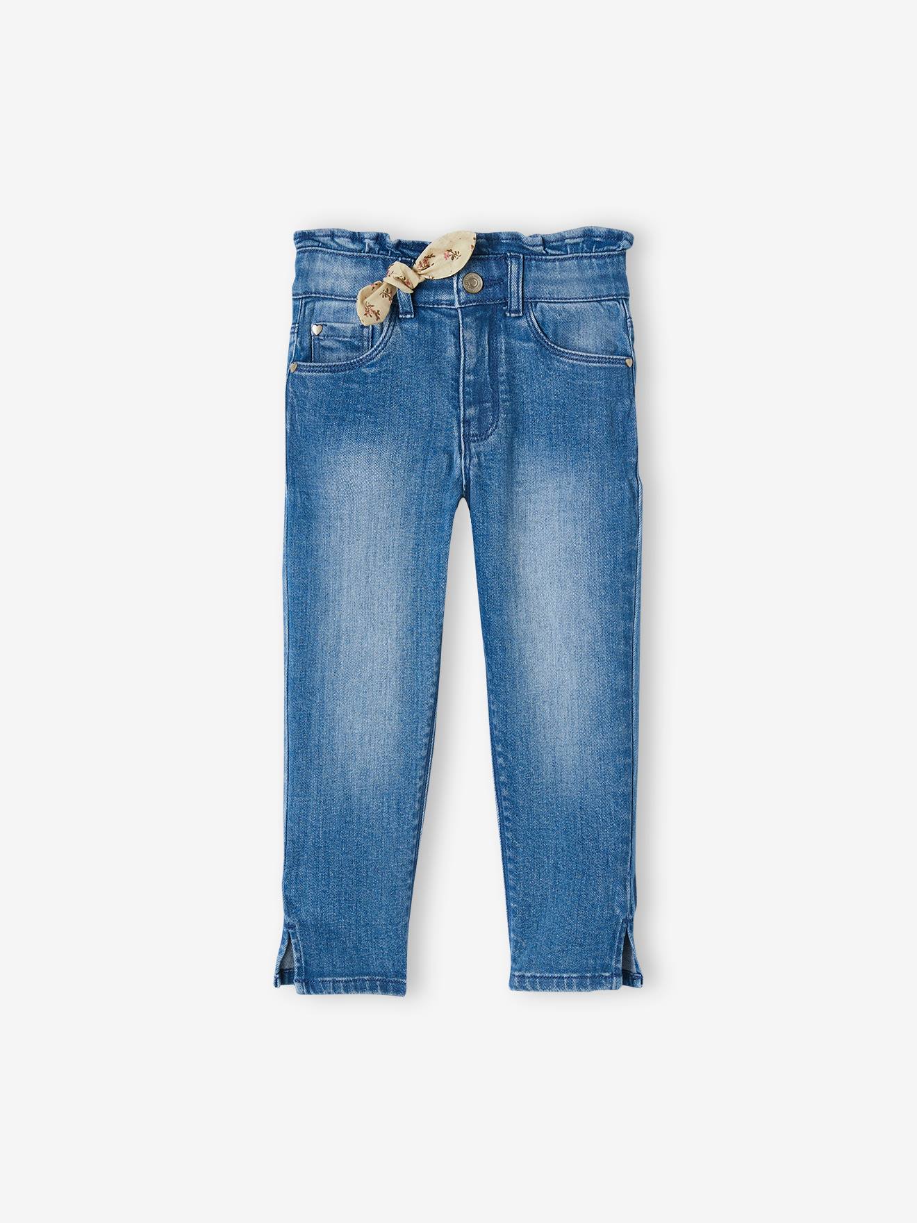 Calça jeans cropped feminina Double Stone com laços.
