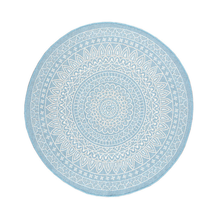 Rond Buitenkleed - Summer Azteca Lichtblauw