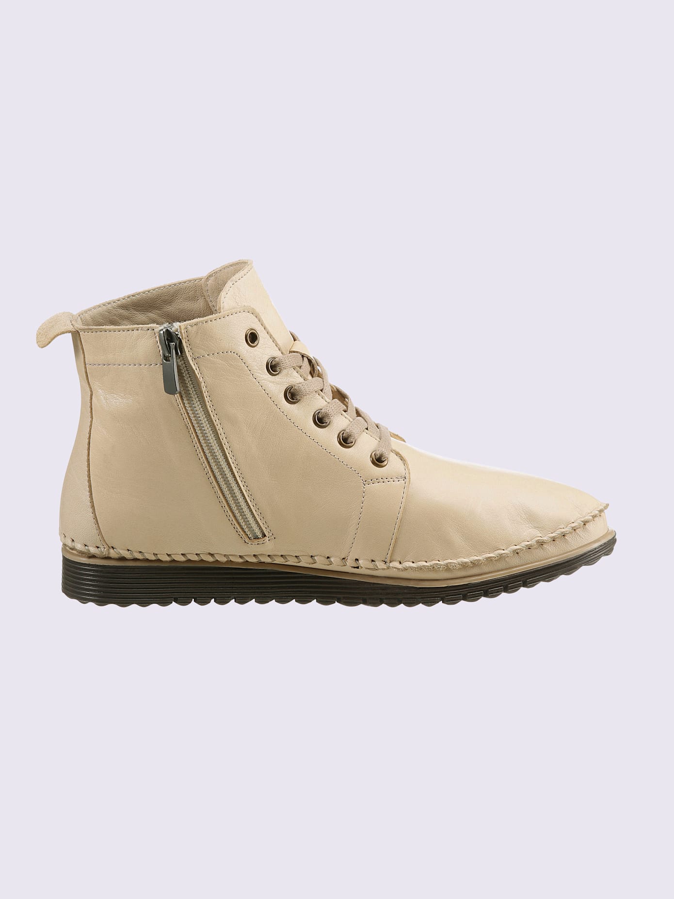 Bottines à lacets cuir nappa de vache