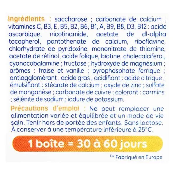 Alvityl Vitality 12 vitaminas e 8 minerais a partir dos 4 anos de idade 30 comprimidos mastigáveis