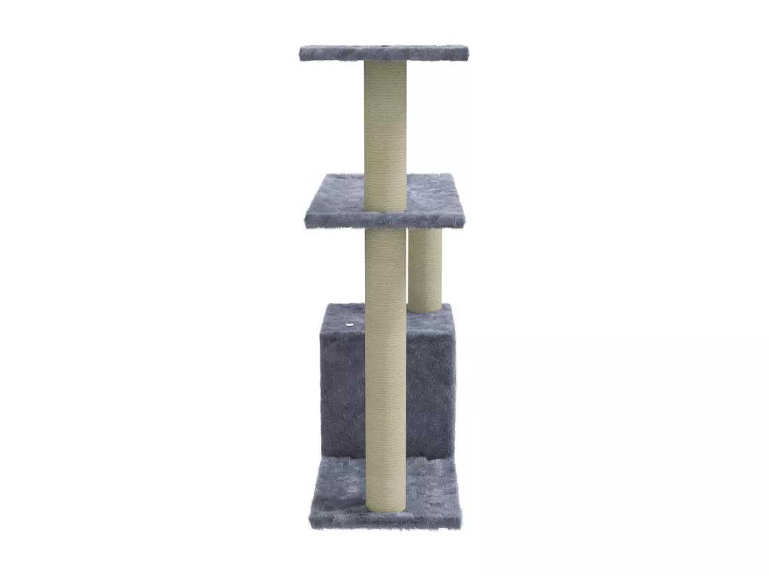 Arbre à chat avec griffoirs en sisal Gris clair 70 cm