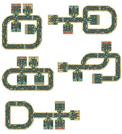 Djeco Autospur - 21 Teile - Puzzlespiel
