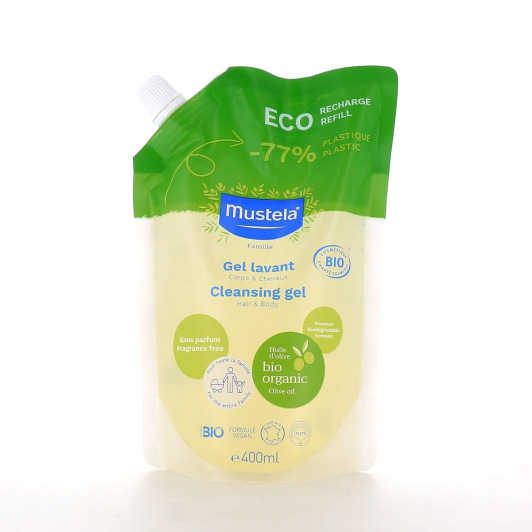 Gel lavant sans parfum Bio Mustela - Corps et cheveux