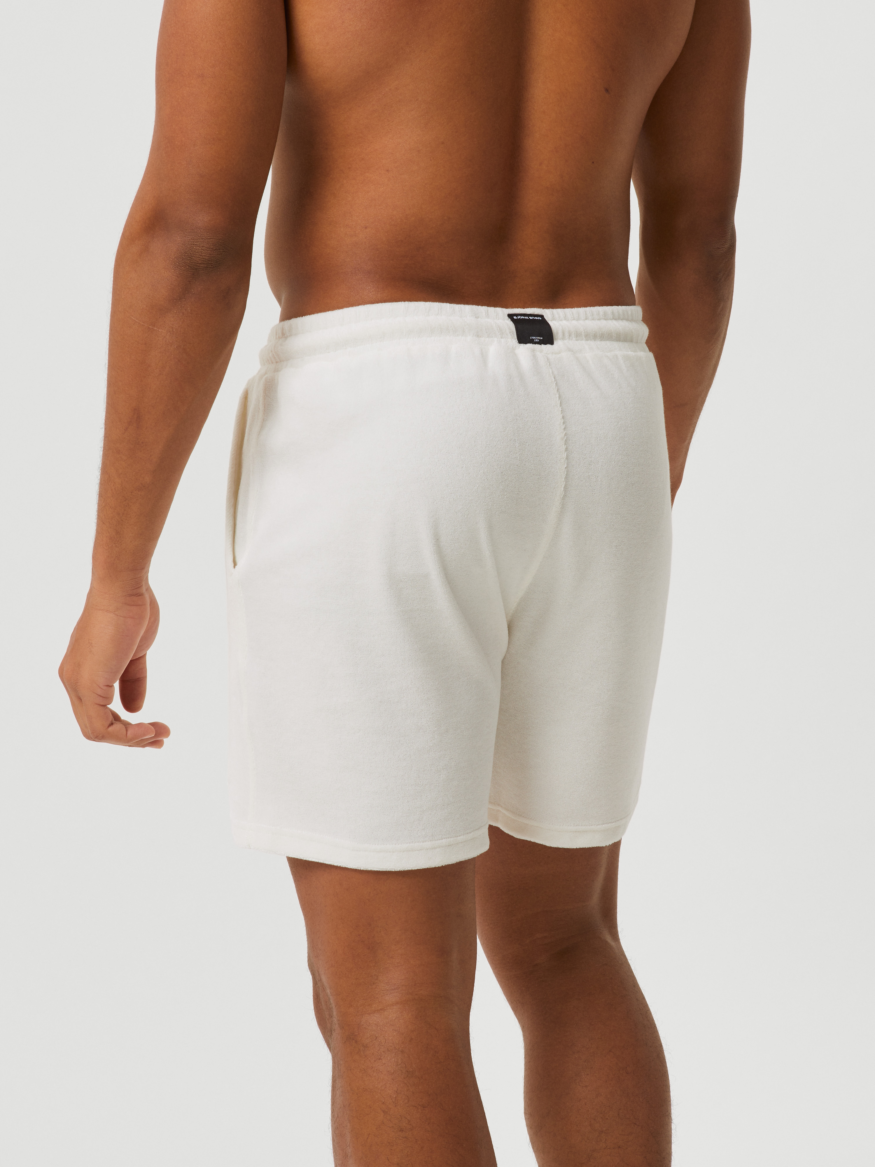 Borg Toweling Pool Shorts Herre Egret