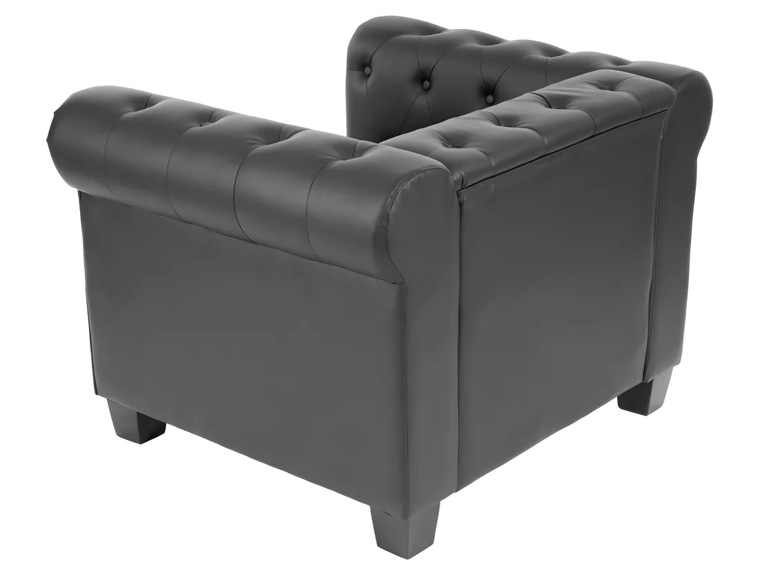 Fauteuil relax Edinburgh Pieds ronds, pieds carrés, noir