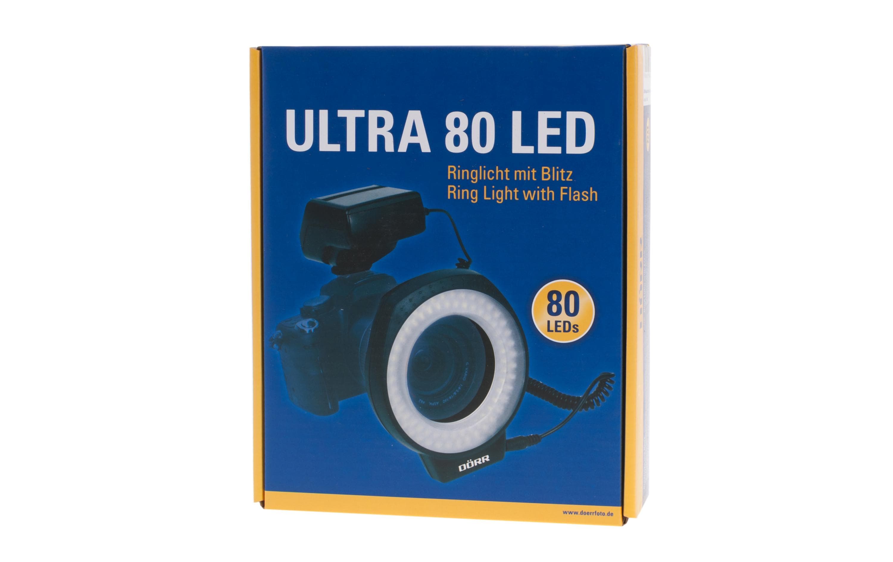 Blitzgerät LED Macro Ultra 80 Ringlicht<br>Makrofotografie mit 80 LEDs