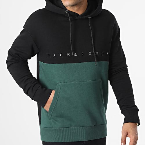 Sweat Capuche Copenhagen Blocking Noir Vert