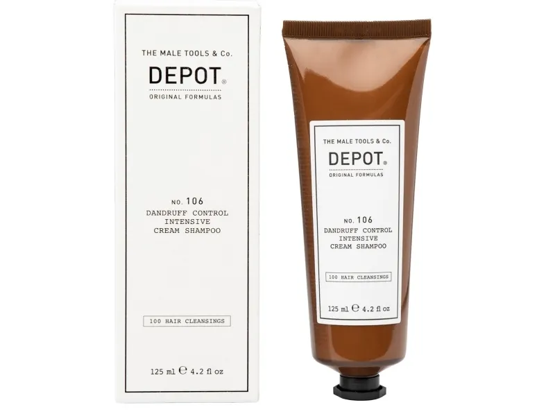 Depot, 100 Hair Cleansing No. 106, Pro-Vitamin B5, Hair Shampoo, Anti-Dandruff, 125 ml For Men