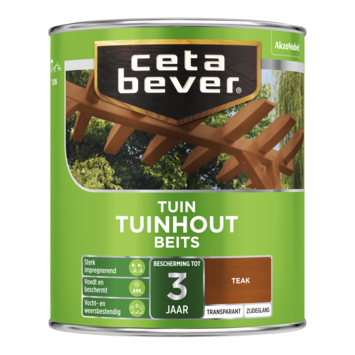 CetaBever Tuinhoutbeits transparant teak zijdeglans 750 ml