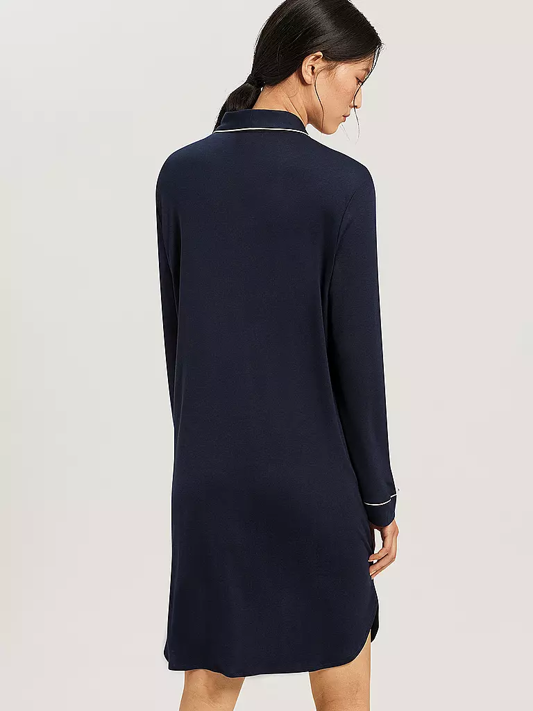 HANRO Nachthemd Natural Comfort blau