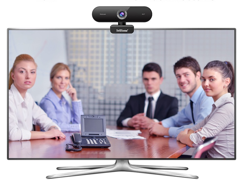 USB Webcam 4k 1080p Full HD Kamera Laptop / PC mit Mikrofon - Schwarz