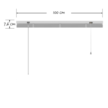 KARWEI aluminium jaloezie 16 mm wit (kleurnr. 201) 100x250 cm (bxh)