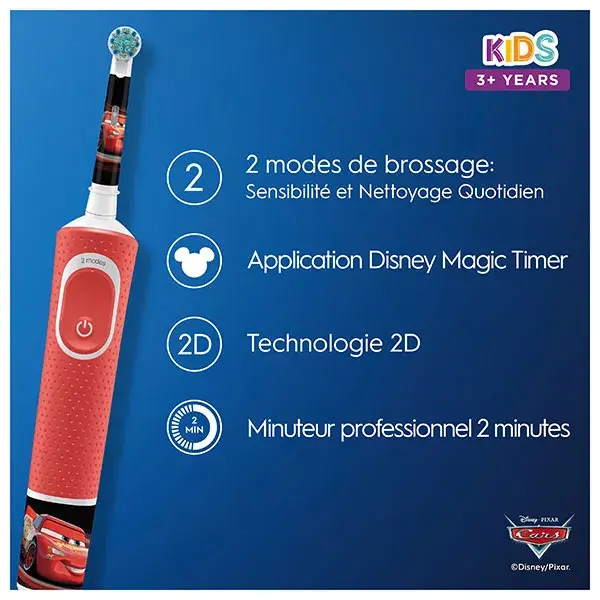 Escova de dentes elétrica Oral-B Kids Cars +3 anos