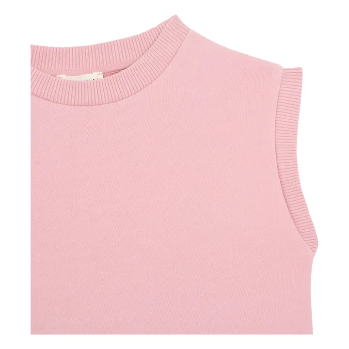 SMALLABLE BASICS Sweat shirts Fille Sans manches Molleton Coton Bio | Rose poudré