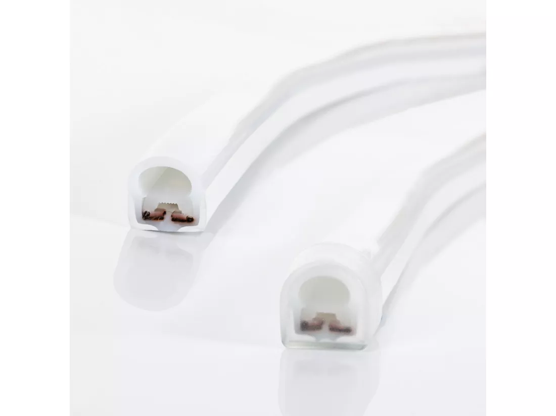 Bobine Gaine Néon LED Flexible Dimmable 7.5W/m 220V AC 120 LED/m 50m Semi-circulaire 180° Blanc Neutre IP67 Coupe Tous les 100cm 4000K Blanc neutre