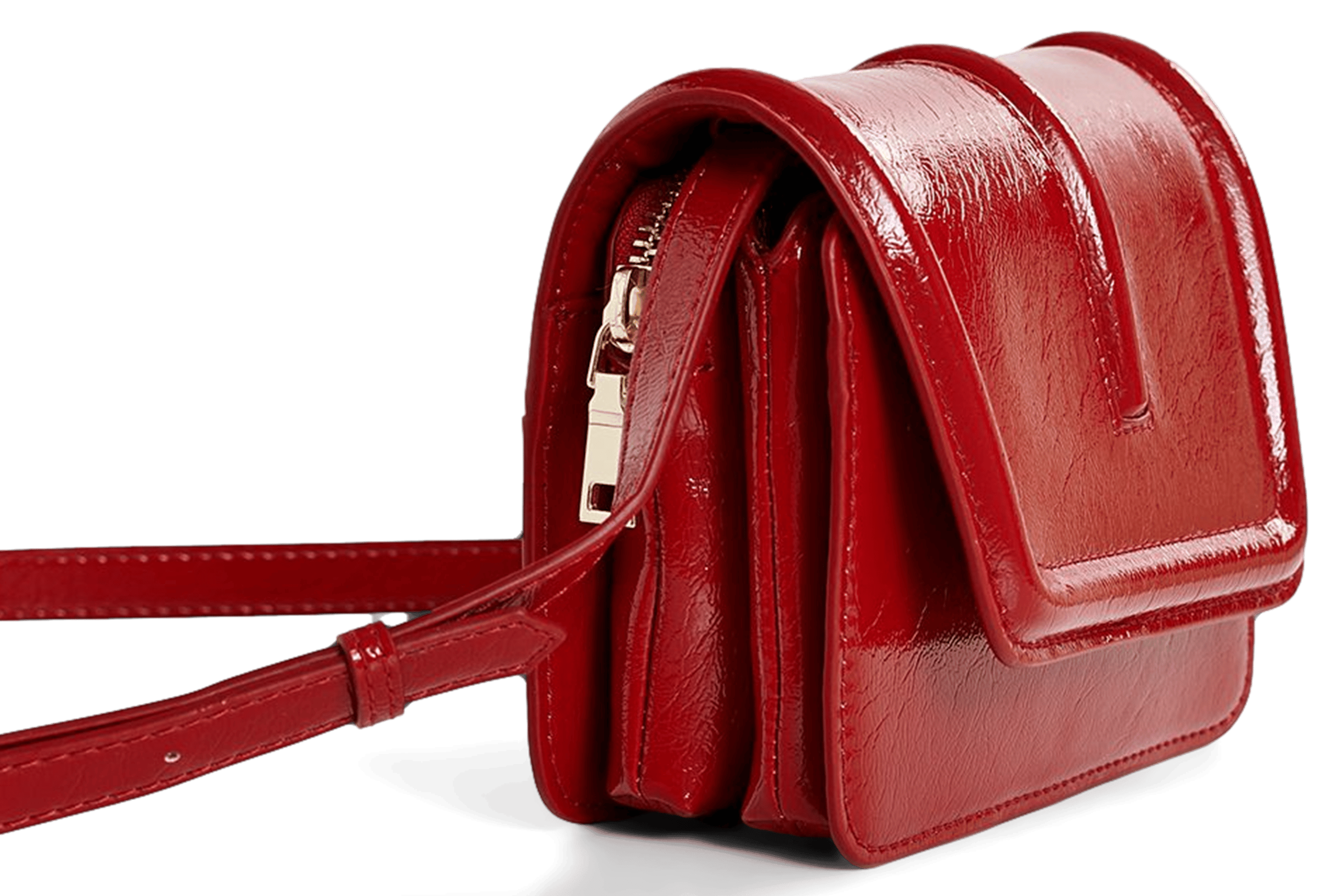 GEENA - Sac bandoulière verni | Rouge