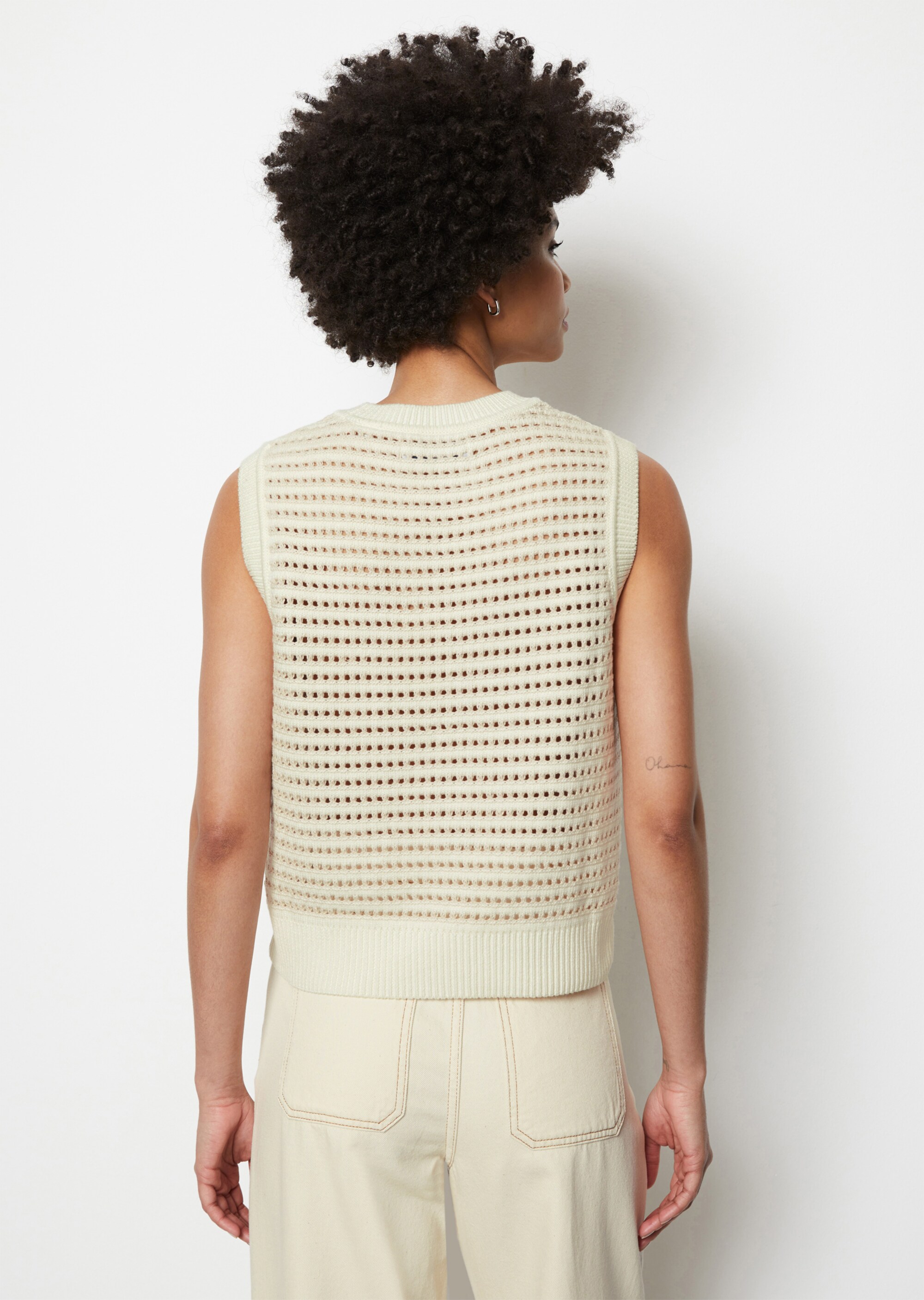 DfC Ajour-Pullunder regularaus Organic Cotton-Garn
