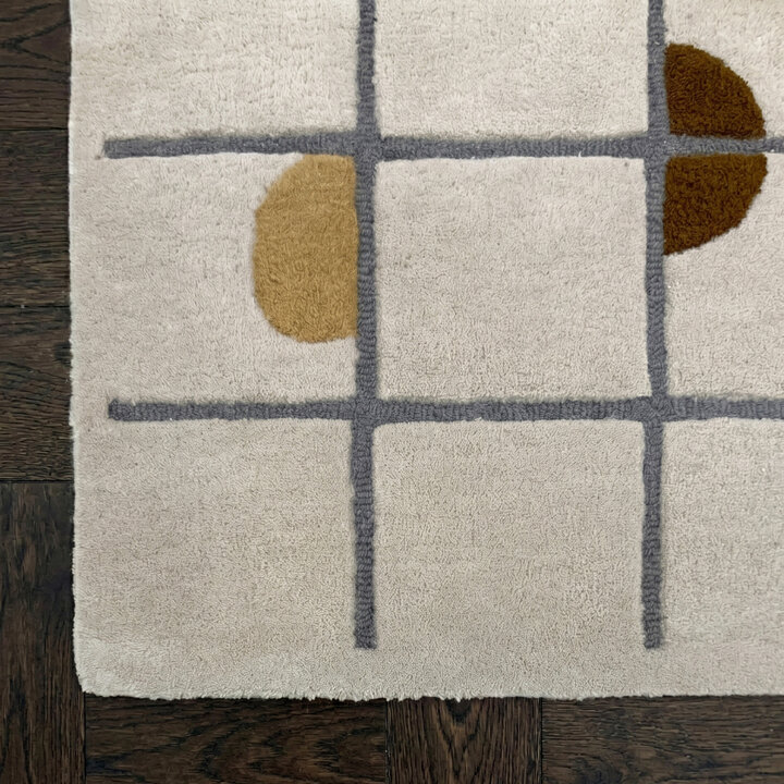 Geometrisch vloerkleed  - Brunello Circles Geel