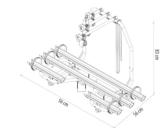 Berger Premium 3 XL Deichsel Fahrradträger silber für 3 Fahrräder, E-Bike geeignet