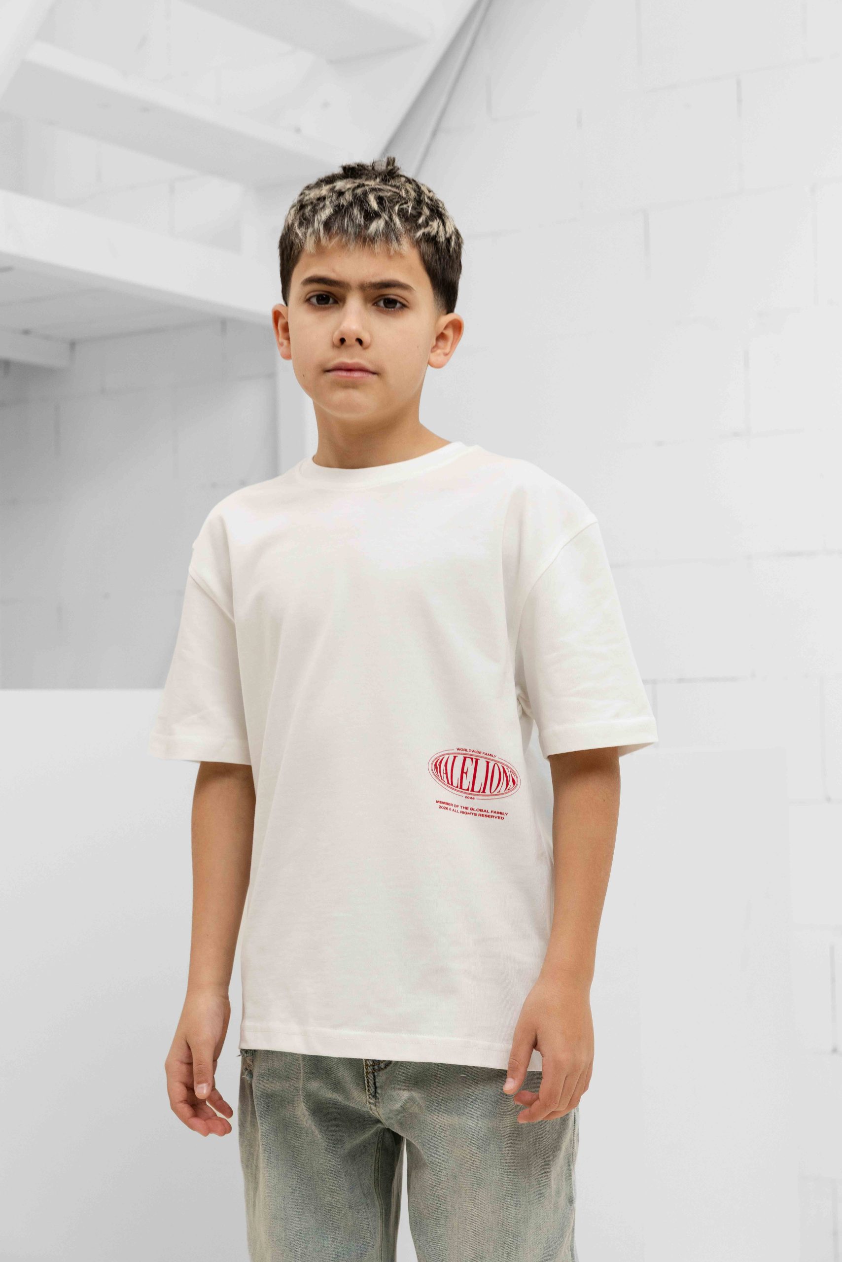 Malelions Heron T-Shirt Kids Gebroken Wit