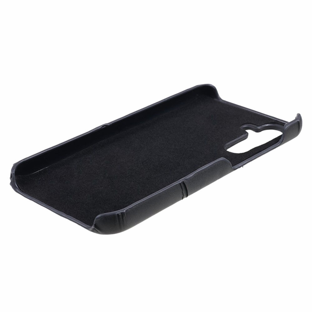 Samsung Galaxy A55 Leder Hülle Snap Case   Kartenfach - Schwarz