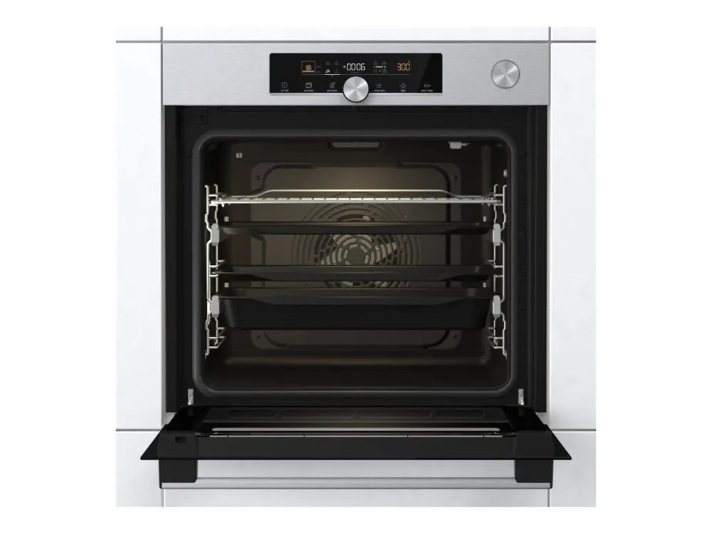 Gorenje Advanced BSA6747A04X - Ovn - med dampfunktion - til indbygning - niche - bredde: 56 cm - dybde: 55 cm - højde: 59 cm - med selv-rengøring - Klasse A  - rustfrit stål