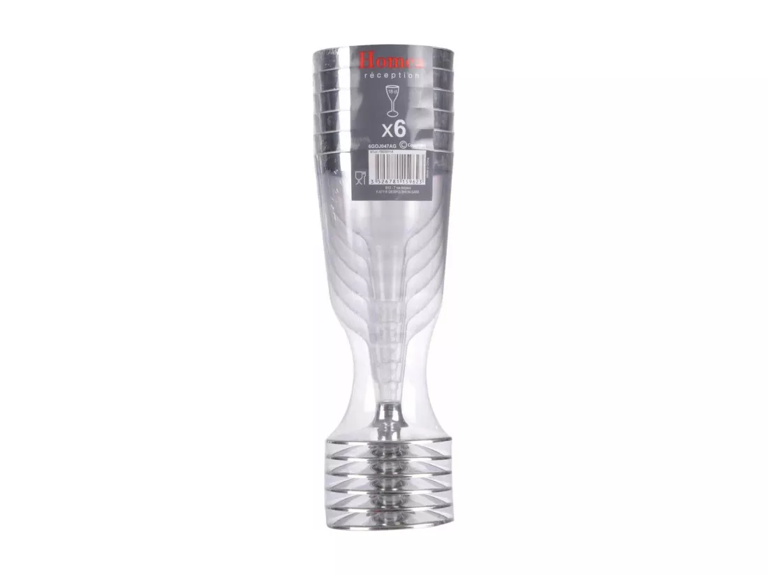 Lot de 6 Verres à Vin Réutilisable 