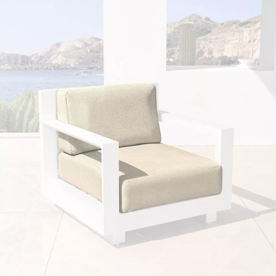 Housses de coussin de remplacement pour Fauteuil Elba Beige