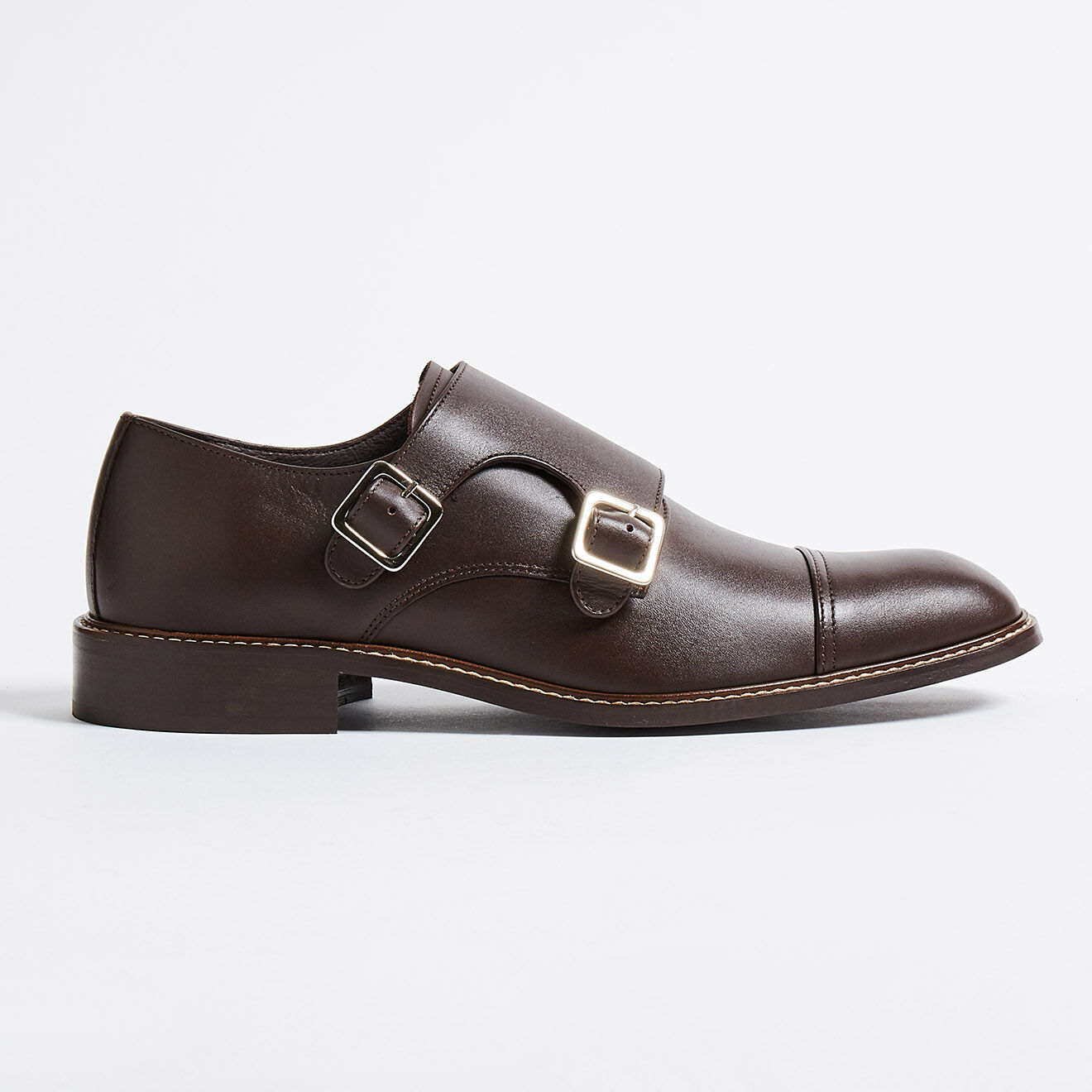Klom Monks Guillaume  en Cuir lisse marron foncé