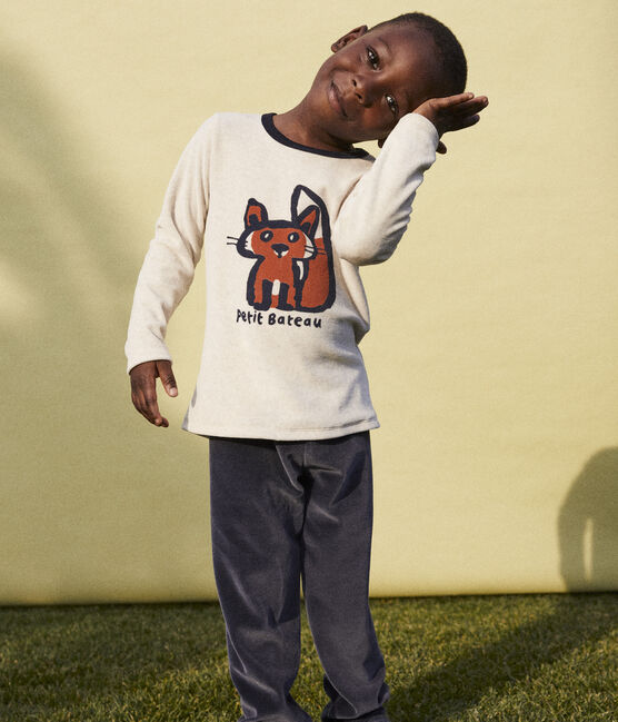 Pyjama renard en velours enfant