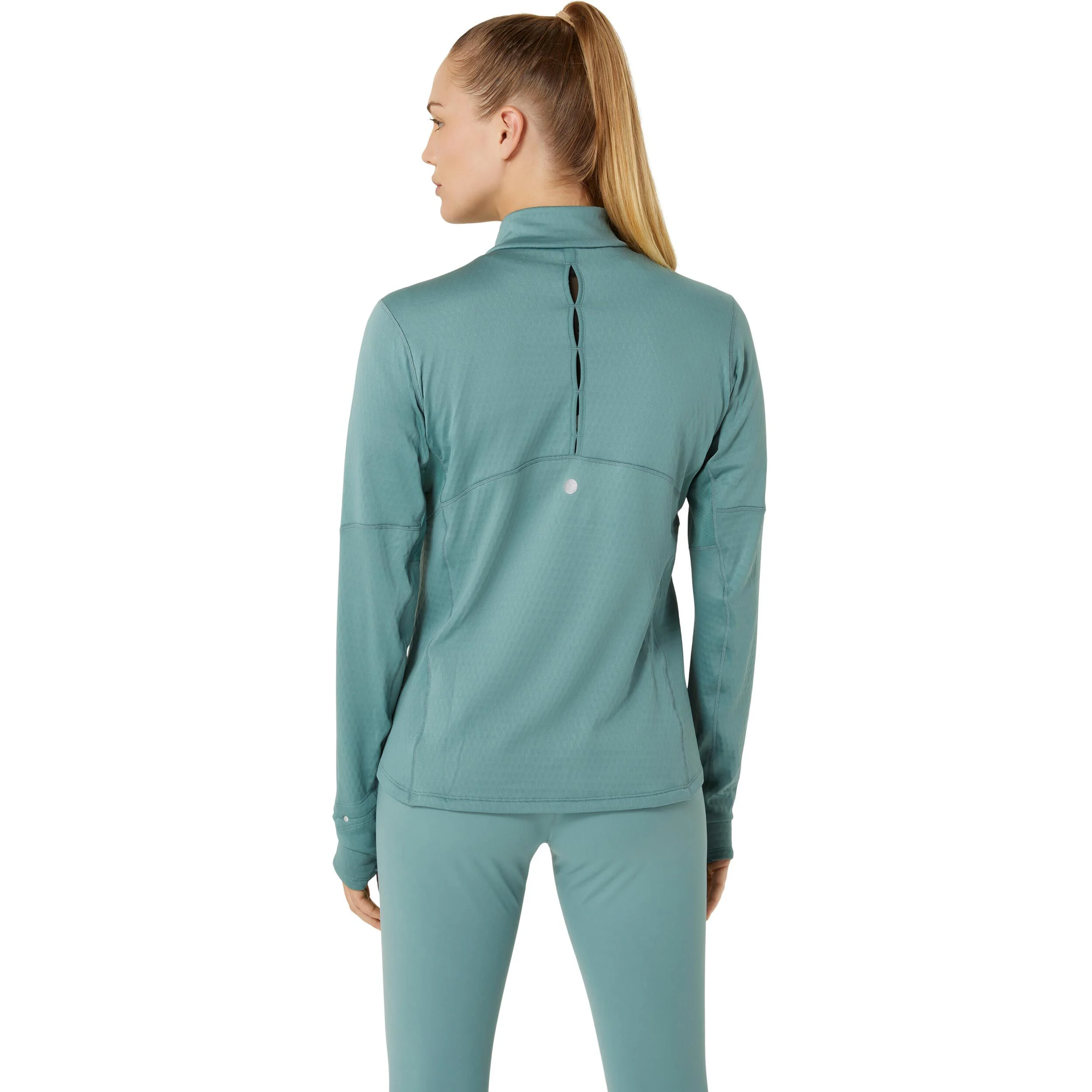 ASICS Road Winter 1/2 Zip Mid Layer Maillot De Course Femmes - Sauge