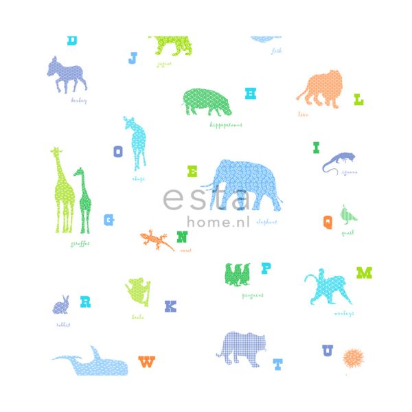 Estahome Dieren Behang Multicolour