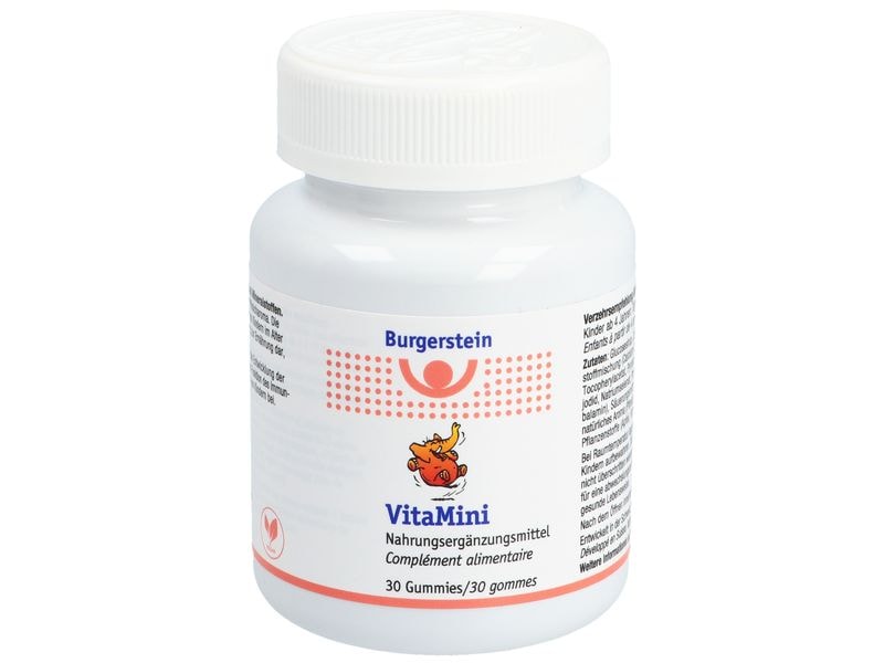 Burgerstein VitaMini 60 Gummies Nahrungsergänzungsmittel für Kinder mit Vitaminen und Mineralstoffen