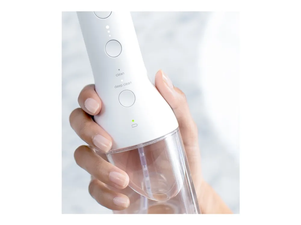Philips Sonicare Power Flosser 3000 HX3826 - Mundskylning - trådløs - hvid