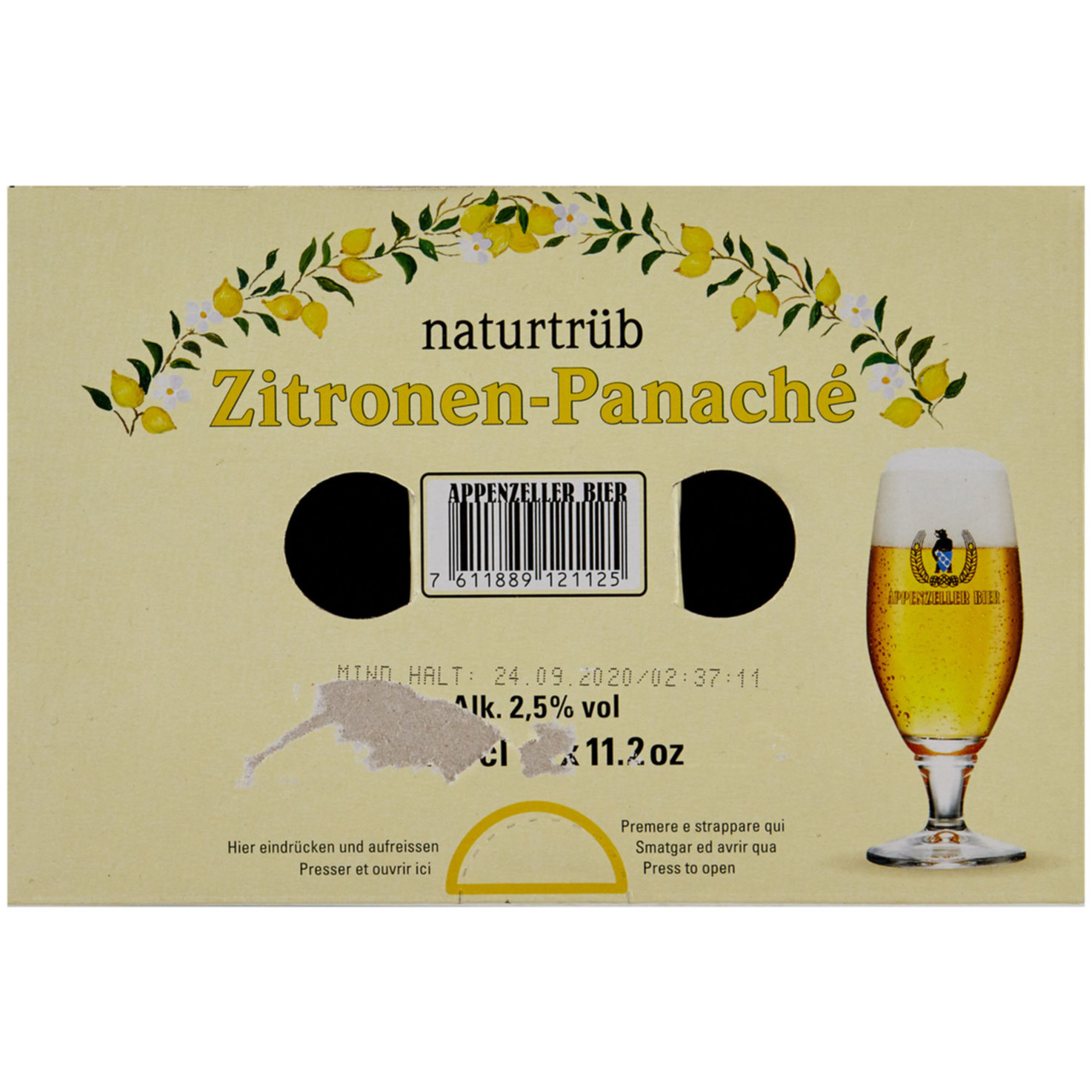 Appenzeller Zitronen Panaché 6x33cl -198cl