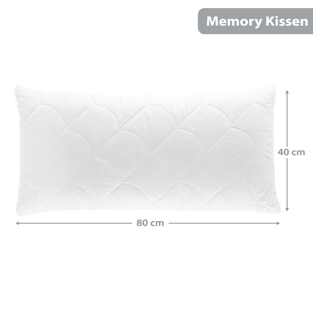 SCHLAFWOHL BASIC® Memory Foam Kissen 40x80cm Kopfkissen aus Viskoschaum I Orthopädisches Nackenstützkissen I Schlafkissen für Allergiker
