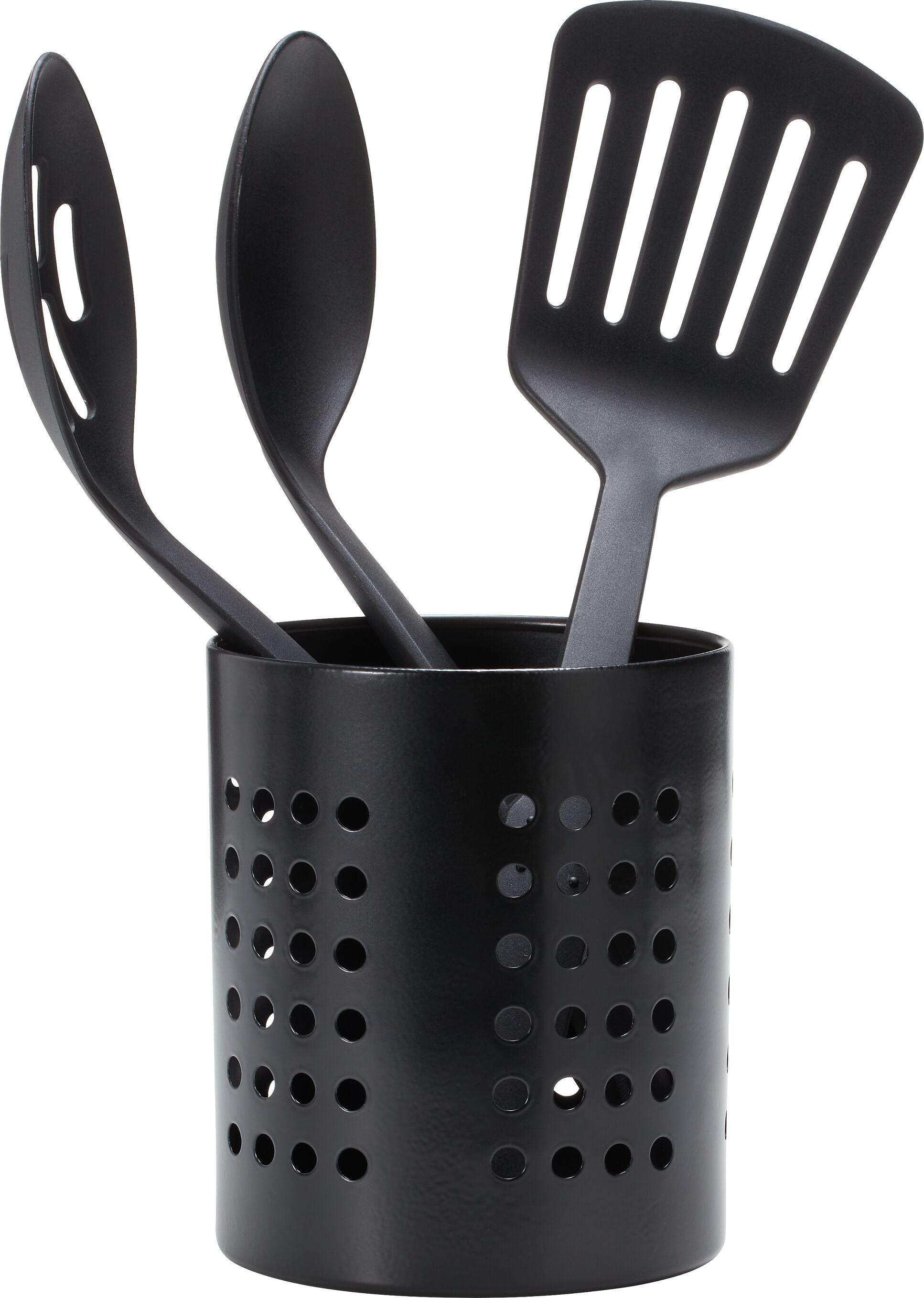 LEVIO Küchenutensilienhalter - Schwarz / H: 13.8 cm