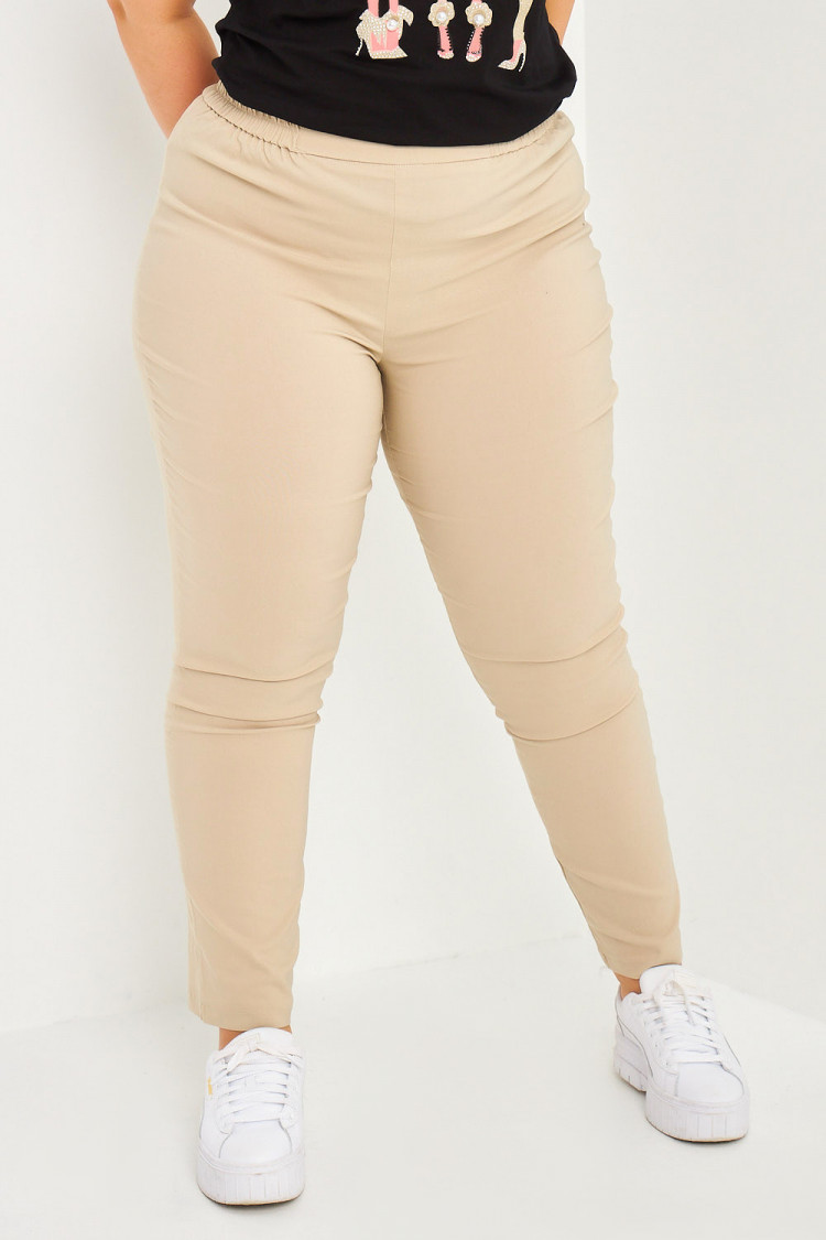 Pantalon beige uni