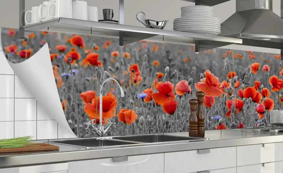 Küchenrückwand-Folie Fixy poppy 220 cm Poppy