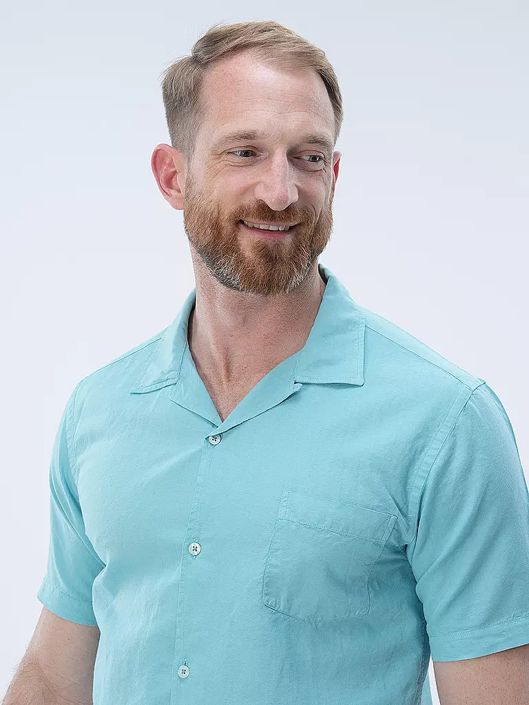 COLORFUL STANDARD Hemd Regular Fit  türkis