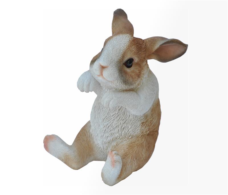 Dazikemo Dekofigur Gartenfigur Hase für Zaun und Trennwand