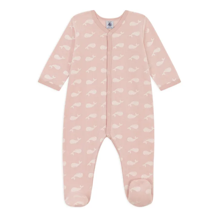 Petit Bateau Pyjama avec Pieds Coton Bio | Rose