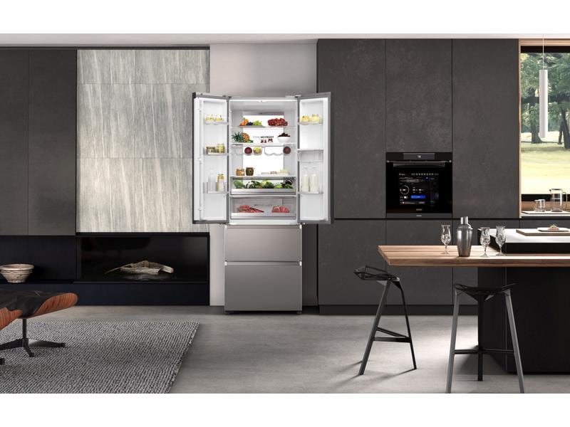 Haier Foodcenter HFW7720EWMP Silber Side by Side Kühlgerät