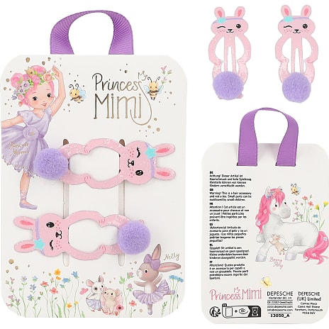 Princess Mimi metalhårspænder 2 stk. – flere varianter - assorteret